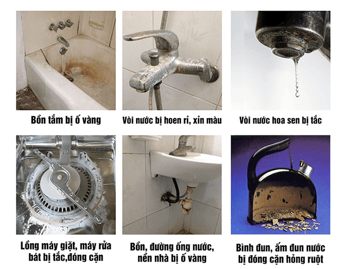 Tác hại của nước nhiễm phèn