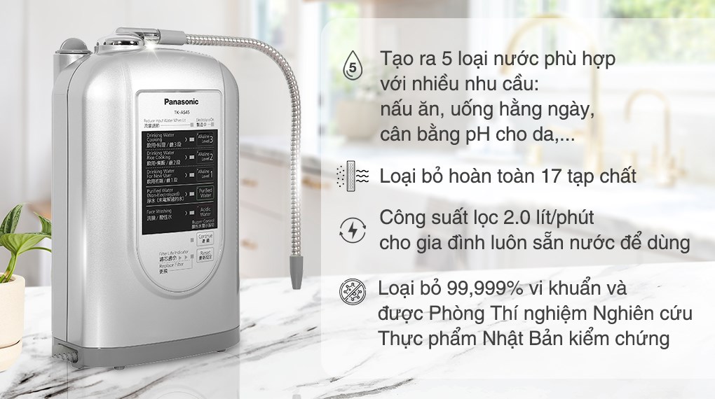 Máy lọc nước ion kiềm TK-AS45