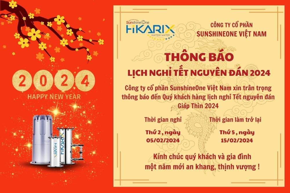 THÔNG BÁO LỊCH NGHỈ TẾT NGUYÊN ĐÁN 2024