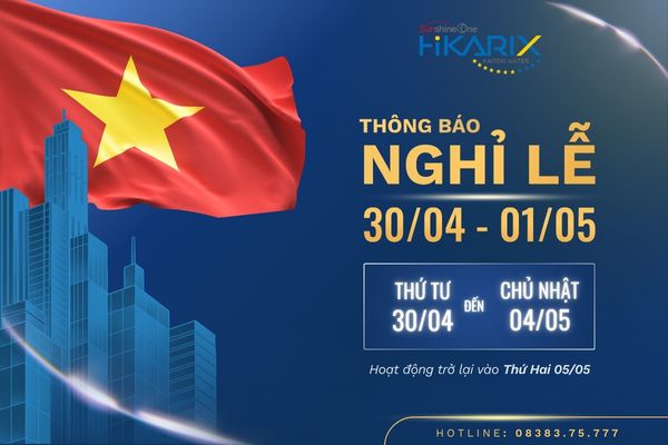 THÔNG BÁO LỊCH NGHỈ LỄ 30/4 VÀ 1/5